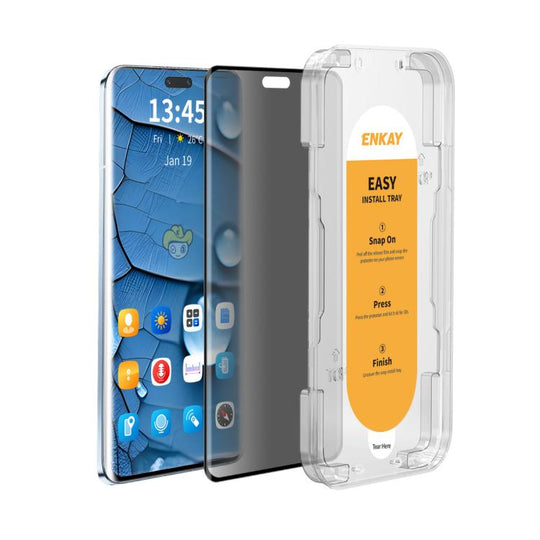 For Honor 200 Pro / 300 Pro ENKAY Hat-Prince Easy Install Heat Bending Privacy Screen Tempered Glass Film