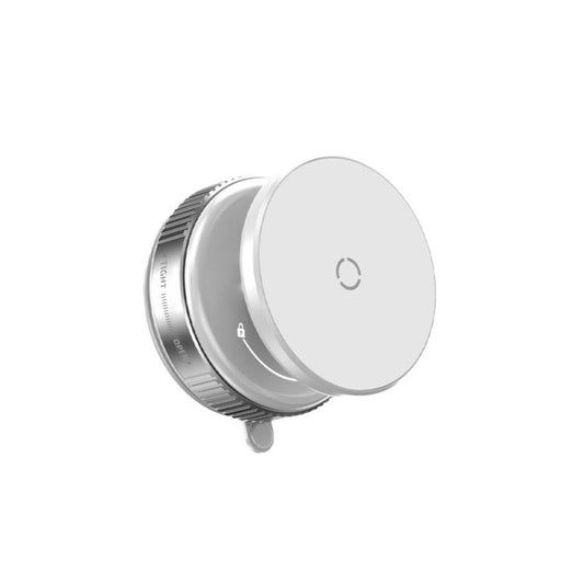 K009 360 Degree Rotation Navigation Holder Mechanical Vacuum Suction Magnetic Car Stand(White) - Universal Car Holders by buy2fix | Online Shopping UK | buy2fix