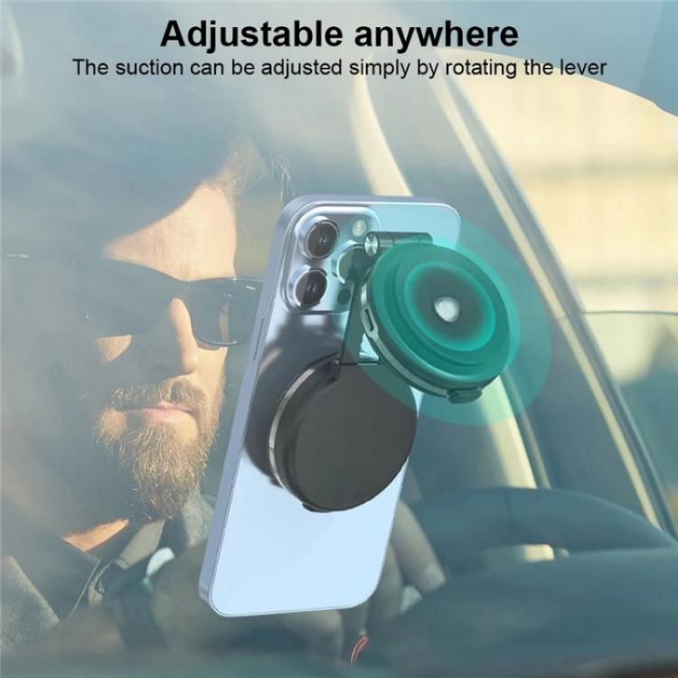 T50 Vacuum Adhesion Dual Suction Cup Car Dashboard Windshield Phone Navigation Stand(Black+Gold) - Universal Car Holders by buy2fix | Online Shopping UK | buy2fix