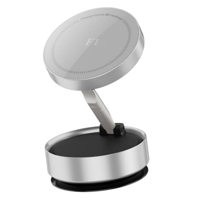 F1 Dashboard Mount Strong Suction Navigation Stand Universal Magnetic Car Phone Holder(Silver) - Universal Car Holders by buy2fix | Online Shopping UK | buy2fix