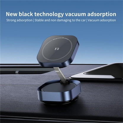 F2 Strong Magnet Vacuum Suction Adjustable Foldable Car Dashboard Windshield Phone Holder(Tarnish) - Universal Car Holders by buy2fix | Online Shopping UK | buy2fix