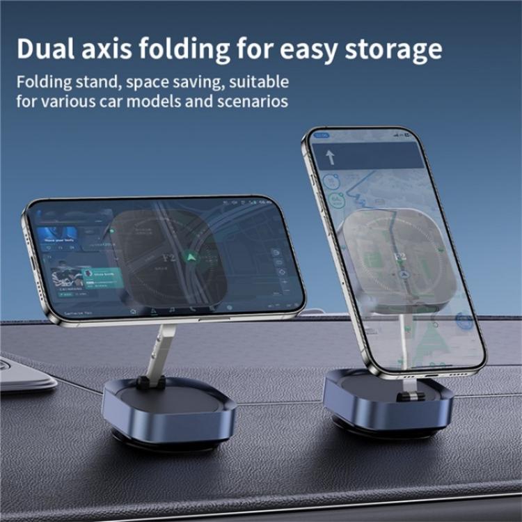 F2 Strong Magnet Vacuum Suction Adjustable Foldable Car Dashboard Windshield Phone Holder(Tarnish) - Universal Car Holders by buy2fix | Online Shopping UK | buy2fix