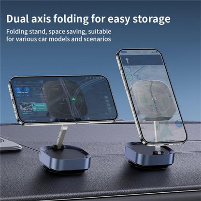 F2 Strong Magnet Vacuum Suction Adjustable Foldable Car Dashboard Windshield Phone Holder(Tarnish) - Universal Car Holders by buy2fix | Online Shopping UK | buy2fix