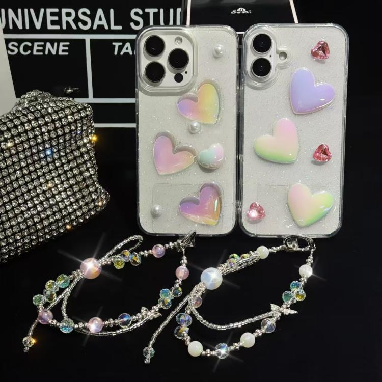 Heidi Pearl Woven Bow Mobile Phone Chain(White) - Lanyards & Wrist Straps by buy2fix | Online Shopping UK | buy2fix