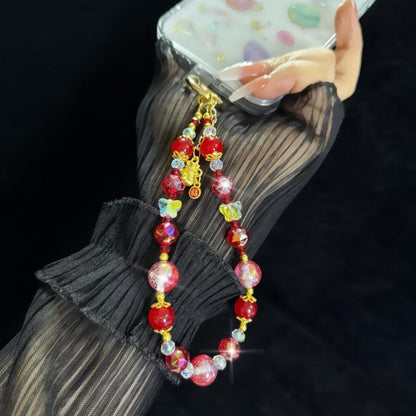 Lucky Cat Lucky Bag Blessing Blessing Word Mobile Phone Chain(Lucky bag) - Lanyards & Wrist Straps by buy2fix | Online Shopping UK | buy2fix