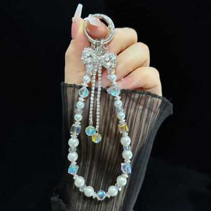 Bow Tassel Bracelet(White) - Lanyards & Wrist Straps by buy2fix | Online Shopping UK | buy2fix