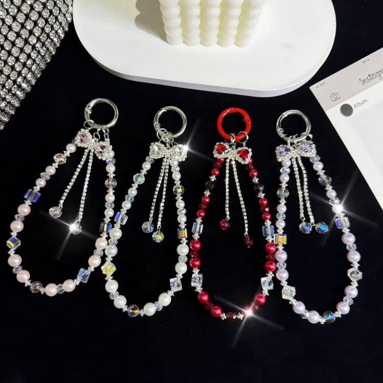 Bow Tassel Bracelet(White) - Lanyards & Wrist Straps by buy2fix | Online Shopping UK | buy2fix