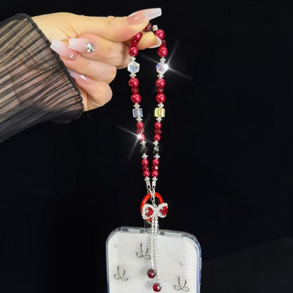 Bow Tassel Bracelet(Red) - Lanyards & Wrist Straps by buy2fix | Online Shopping UK | buy2fix