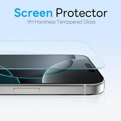 For iPhone 16 Pro Max NORTHJO 3 in 1 PC Magnetic Phone Case with Screen Film and Lens Film(Clear) - iPhone 16 Pro Max Cases by NORTHJO | Online Shopping UK | buy2fix