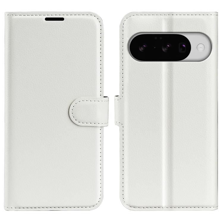 For Google Pixel 10 / 10 Pro Litchi Texture Horizontal Flip Leather Phone Case with Holder(White) - Google Cases by buy2fix | Online Shopping UK | buy2fix