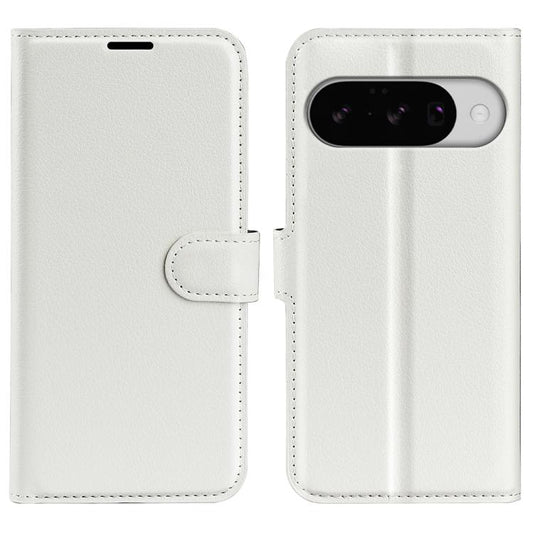 For Google Pixel 10 / 10 Pro Litchi Texture Horizontal Flip Leather Phone Case with Holder(White) - Google Cases by buy2fix | Online Shopping UK | buy2fix