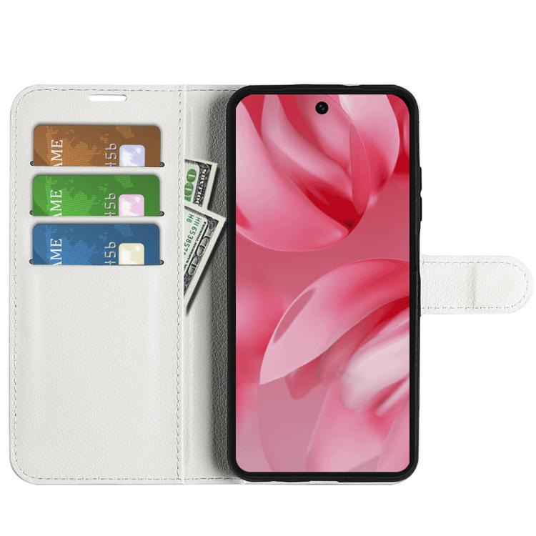 For Google Pixel 10 / 10 Pro Litchi Texture Horizontal Flip Leather Phone Case with Holder(White) - Google Cases by buy2fix | Online Shopping UK | buy2fix