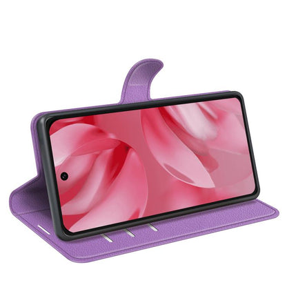 For Google Pixel 10 / 10 Pro Litchi Texture Horizontal Flip Leather Phone Case with Holder(Purple) - Google Cases by buy2fix | Online Shopping UK | buy2fix