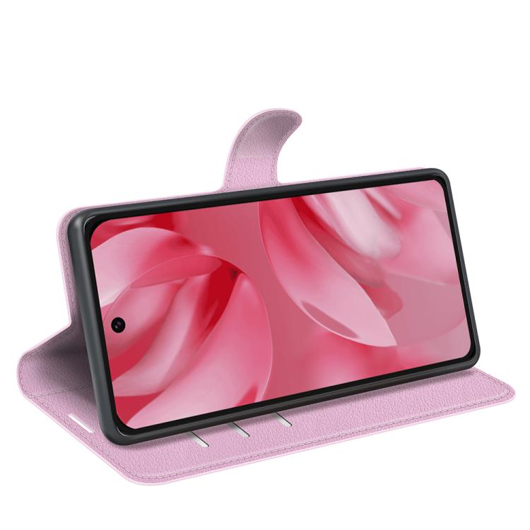 For Google Pixel 10 / 10 Pro Litchi Texture Horizontal Flip Leather Phone Case with Holder(Pink) - Google Cases by buy2fix | Online Shopping UK | buy2fix