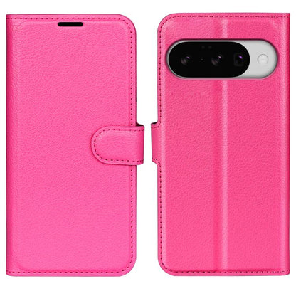 For Google Pixel 10 / 10 Pro Litchi Texture Horizontal Flip Leather Phone Case with Holder(Rose Red) - Google Cases by buy2fix | Online Shopping UK | buy2fix