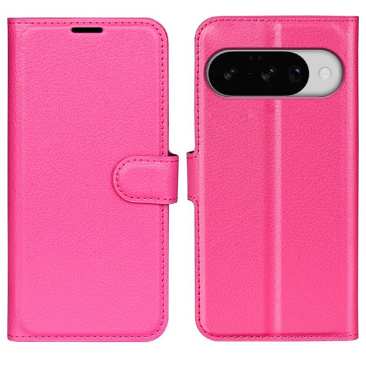 For Google Pixel 10 / 10 Pro Litchi Texture Horizontal Flip Leather Phone Case with Holder(Rose Red) - Google Cases by buy2fix | Online Shopping UK | buy2fix