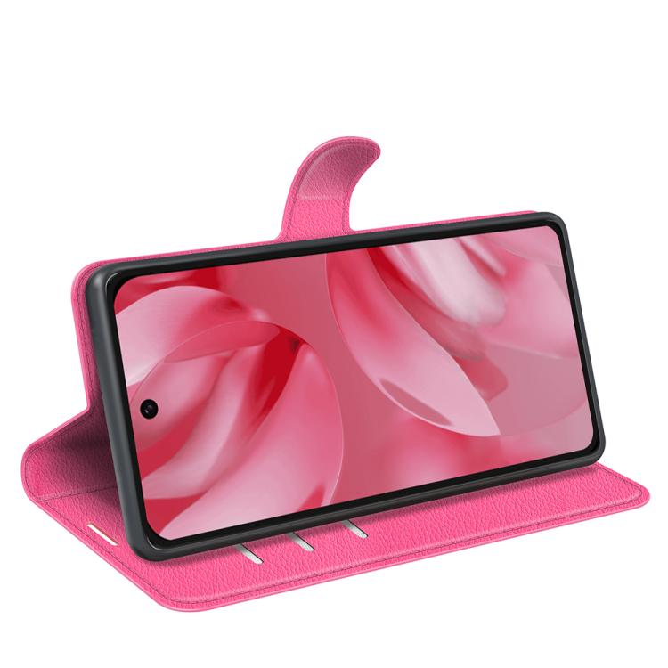 For Google Pixel 10 / 10 Pro Litchi Texture Horizontal Flip Leather Phone Case with Holder(Rose Red) - Google Cases by buy2fix | Online Shopping UK | buy2fix