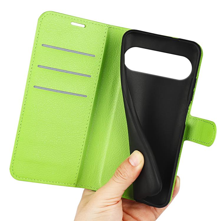 For Google Pixel 10 / 10 Pro Litchi Texture Horizontal Flip Leather Phone Case with Holder(Green) - Google Cases by buy2fix | Online Shopping UK | buy2fix