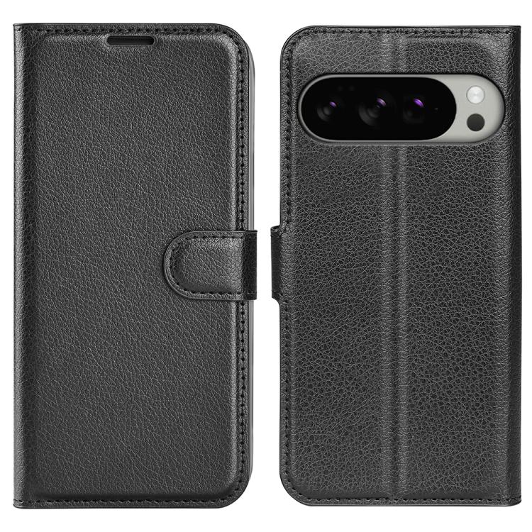 For Google Pixel 10 Pro XL Litchi Texture Horizontal Flip Leather Phone Case with Holder(Black) - Google Cases by buy2fix | Online Shopping UK | buy2fix
