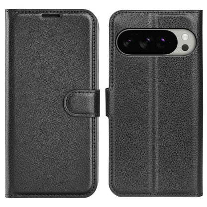 For Google Pixel 10 Pro XL Litchi Texture Horizontal Flip Leather Phone Case with Holder(Black) - Google Cases by buy2fix | Online Shopping UK | buy2fix