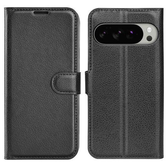 For Google Pixel 10 Pro XL Litchi Texture Horizontal Flip Leather Phone Case with Holder(Black) - Google Cases by buy2fix | Online Shopping UK | buy2fix