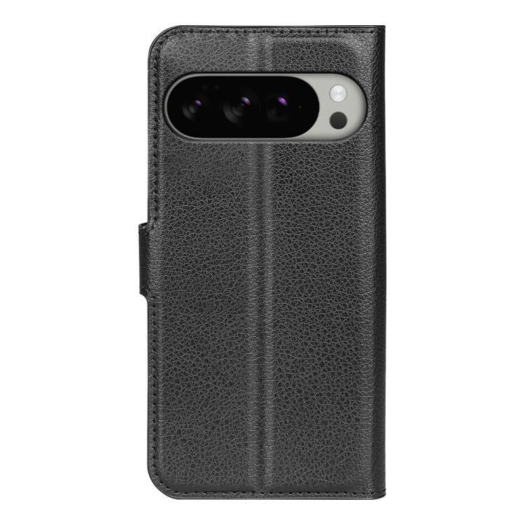 For Google Pixel 10 Pro XL Litchi Texture Horizontal Flip Leather Phone Case with Holder(Black) - Google Cases by buy2fix | Online Shopping UK | buy2fix