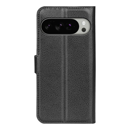 For Google Pixel 10 Pro XL Litchi Texture Horizontal Flip Leather Phone Case with Holder(Black) - Google Cases by buy2fix | Online Shopping UK | buy2fix