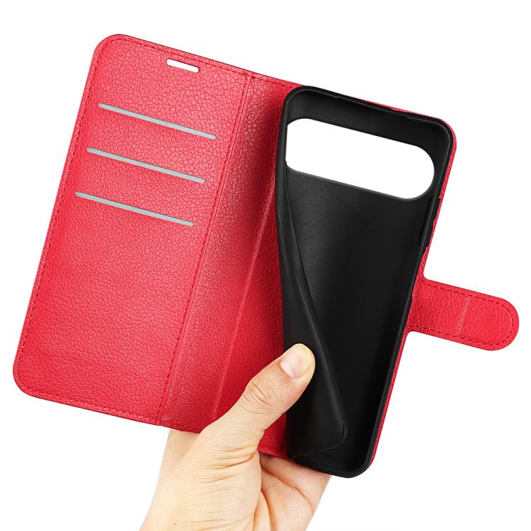 For Google Pixel 10 Pro XL Litchi Texture Horizontal Flip Leather Phone Case with Holder(Red) - Google Cases by buy2fix | Online Shopping UK | buy2fix