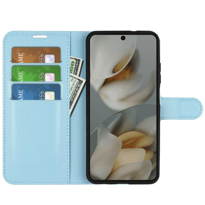 For Google Pixel 10 Pro XL Litchi Texture Horizontal Flip Leather Phone Case with Holder(Blue) - Google Cases by buy2fix | Online Shopping UK | buy2fix