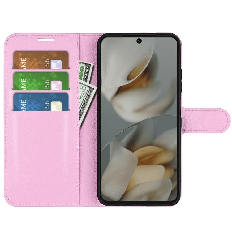 For Google Pixel 10 Pro XL Litchi Texture Horizontal Flip Leather Phone Case with Holder(Pink) - Google Cases by buy2fix | Online Shopping UK | buy2fix