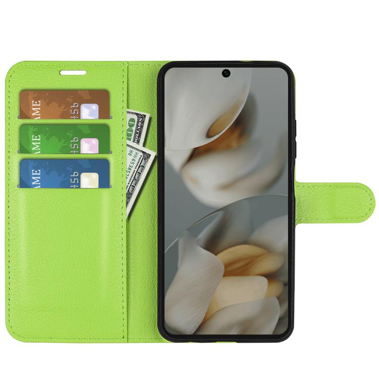 For Google Pixel 10 Pro XL Litchi Texture Horizontal Flip Leather Phone Case with Holder(Green) - Google Cases by buy2fix | Online Shopping UK | buy2fix