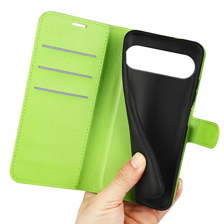 For Google Pixel 10 Pro XL Litchi Texture Horizontal Flip Leather Phone Case with Holder(Green) - Google Cases by buy2fix | Online Shopping UK | buy2fix