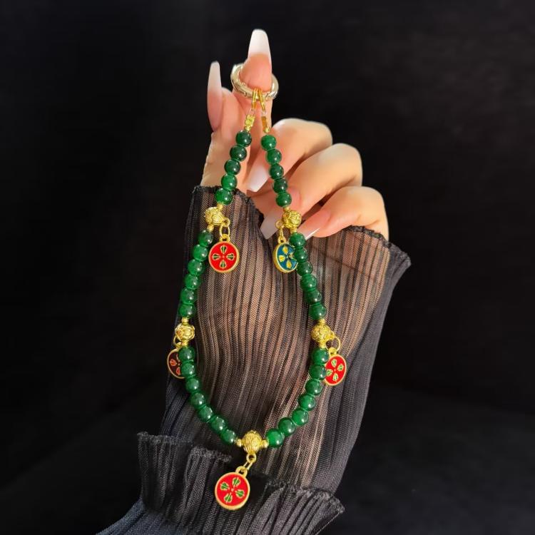 Five-Way Fortuna Mobile Phone Chain(Green) - Lanyards & Wrist Straps by buy2fix | Online Shopping UK | buy2fix