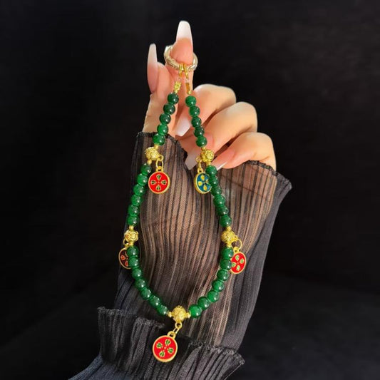 Five-Way Fortuna Mobile Phone Chain(Green) - Lanyards & Wrist Straps by buy2fix | Online Shopping UK | buy2fix