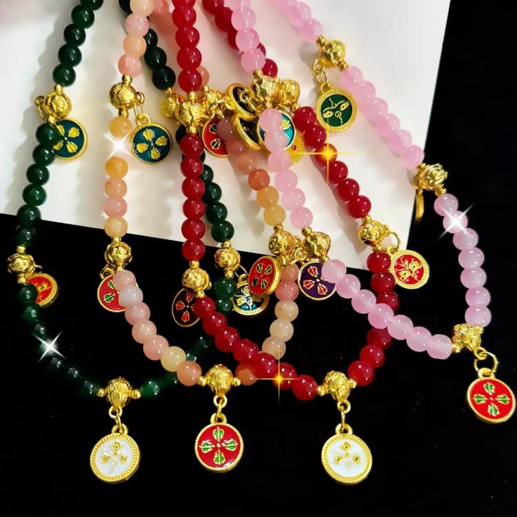 Five-Way Fortuna Mobile Phone Chain(Pink) - Lanyards & Wrist Straps by buy2fix | Online Shopping UK | buy2fix