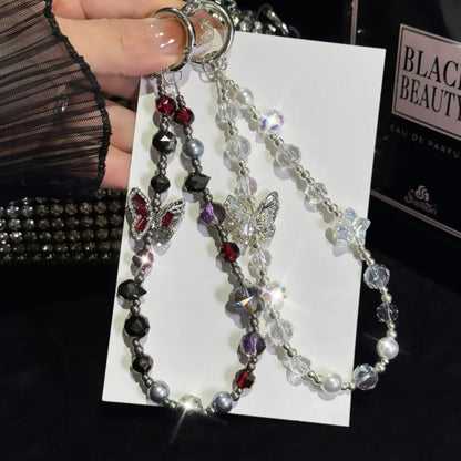 Little Star Butterfly Phone Chain(Red) - Lanyards & Wrist Straps by buy2fix | Online Shopping UK | buy2fix