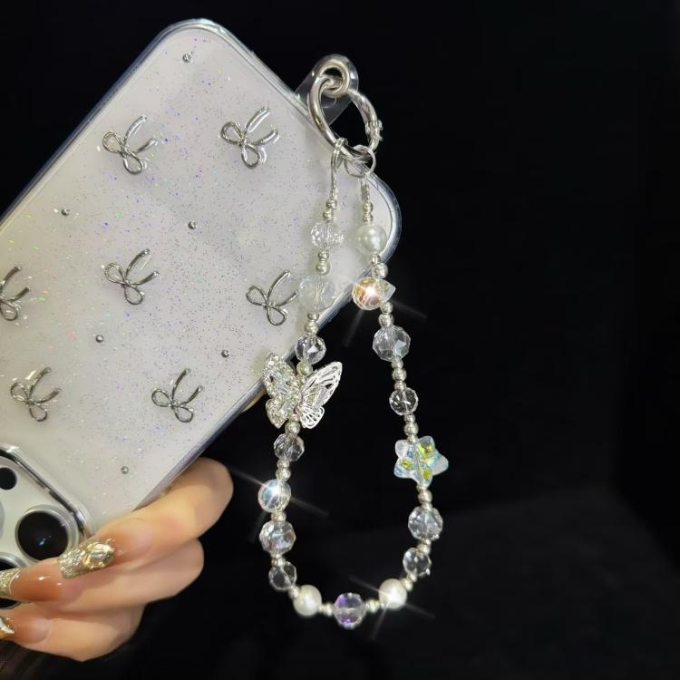 Little Star Butterfly Phone Chain(Red) - Lanyards & Wrist Straps by buy2fix | Online Shopping UK | buy2fix