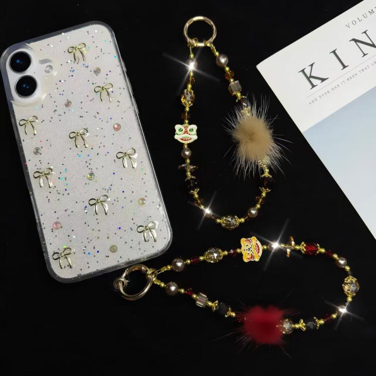 Lion Awakening Hairball Mobile Phone Chain(Golden) - Lanyards & Wrist Straps by buy2fix | Online Shopping UK | buy2fix