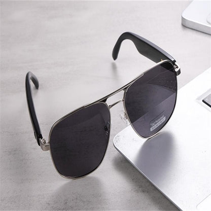 GS02 Smart Glasses, Support Voice Assistant / Bluetooth Call / Remote Control Photography(Black) - Smart Glasses by buy2fix | Online Shopping UK | buy2fix