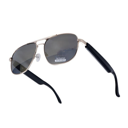 GS02 Smart Glasses, Support Voice Assistant / Bluetooth Call / Remote Control Photography(Silver) - Smart Glasses by buy2fix | Online Shopping UK | buy2fix