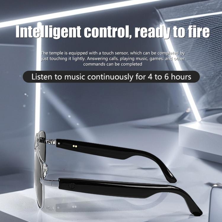 GS02 Smart Glasses, Support Voice Assistant / Bluetooth Call / Remote Control Photography(Black) - Smart Glasses by buy2fix | Online Shopping UK | buy2fix