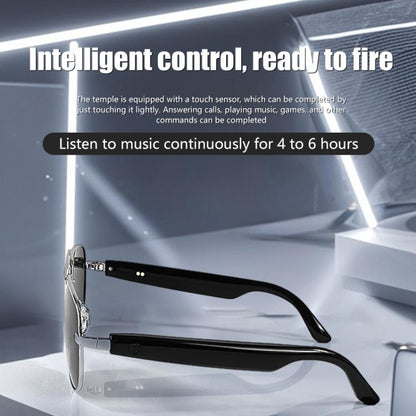 GS02 Smart Glasses, Support Voice Assistant / Bluetooth Call / Remote Control Photography(Black) - Smart Glasses by buy2fix | Online Shopping UK | buy2fix