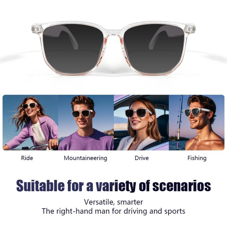 GS03 Smart Glasses, Support AI Smart Chip / Outdoor Sports / Bluetooth Call / Remote Control Photography(White) - Smart Glasses by buy2fix | Online Shopping UK | buy2fix