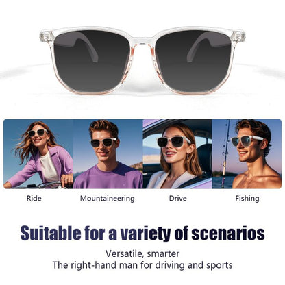 GS03 Smart Glasses, Support AI Smart Chip / Outdoor Sports / Bluetooth Call / Remote Control Photography(White) - Smart Glasses by buy2fix | Online Shopping UK | buy2fix