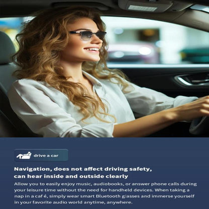 GS06 Smart Glasses, Support AI Smart Chip / Bluetooth Call / Outdoor Sports(Silver) - Smart Glasses by buy2fix | Online Shopping UK | buy2fix