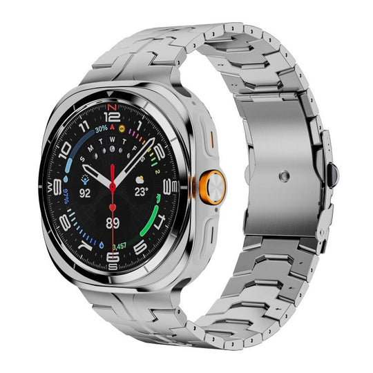 For Galaxy Watch Ultra2 2026 / 2025 / 1 2024 Titanium Alloy Safety Buckle Metal Watch Band(Silver)