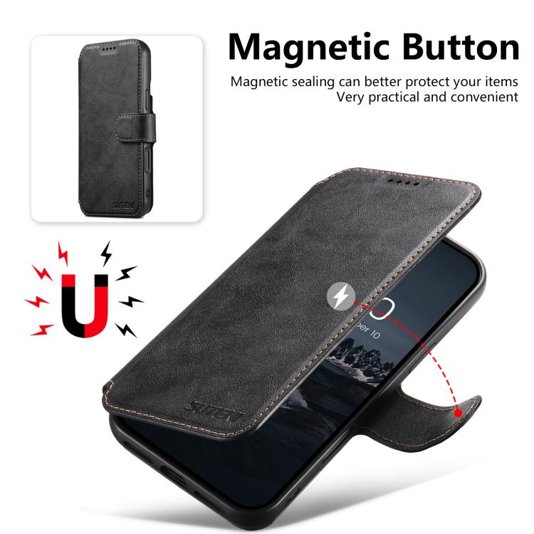 For iPhone 16 Pro Suteni Q05 2-in-1 Multi-function Detachable Wallet MagSafe Phone Case(Black) - iPhone 16 Pro Cases by Suteni | Online Shopping UK | buy2fix