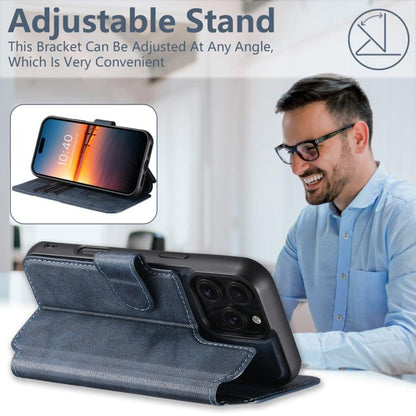 For iPhone 15 Pro Max Suteni Q05 2-in-1 Multi-function Detachable Wallet MagSafe Phone Case(Blue) - iPhone 15 Pro Max Cases by Suteni | Online Shopping UK | buy2fix