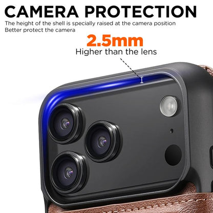For iPhone 17 Pro Suteni Q05 2-in-1 Multi-function Detachable Wallet MagSafe Phone Case(Brown) - iPhone 17 Pro Cases by Suteni | Online Shopping UK | buy2fix