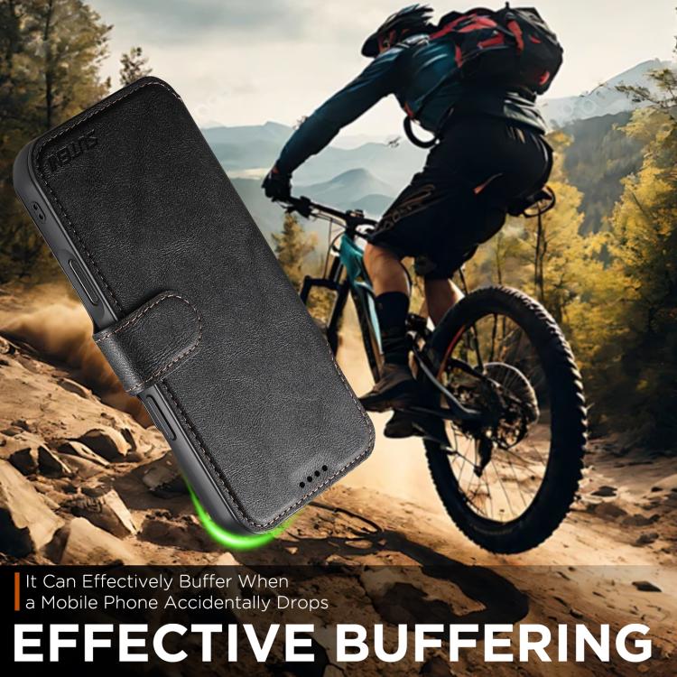 For iPhone Air Suteni Q05 2-in-1 Multi-function Detachable Wallet MagSafe Phone Case(Black) - iPhone Air Cases by Suteni | Online Shopping UK | buy2fix